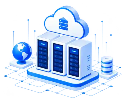 瓦莱塔IPv6专用服务器与云计算基础设施示意图